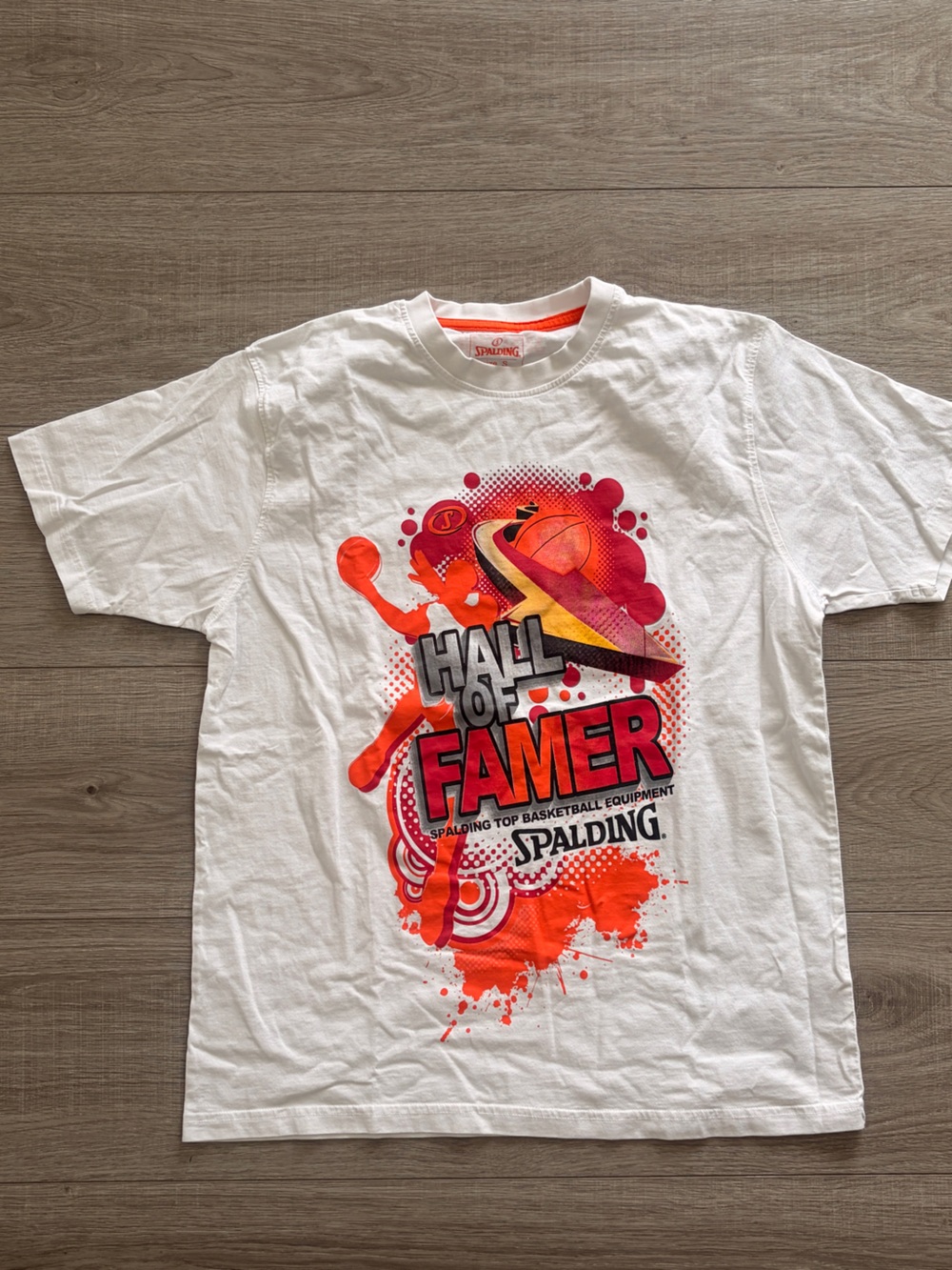 Spalding Hall of Famer Basketball Graphic T-Shirt White S